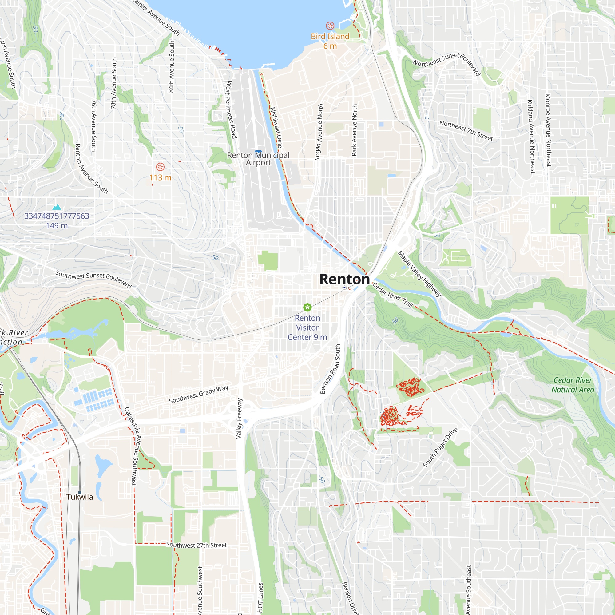 Renton Visitor Center map