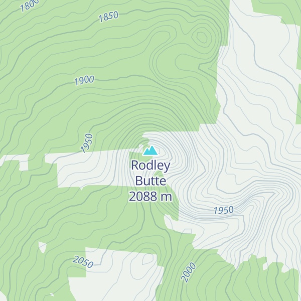 Map of Rodley Butte