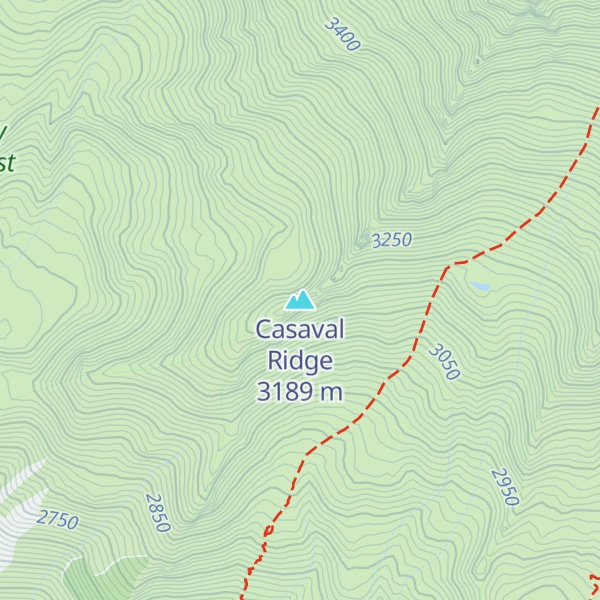 Map of Casaval Ridge