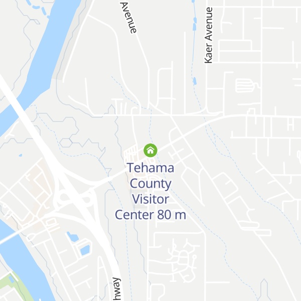 Map of Tehama County Visitor Center