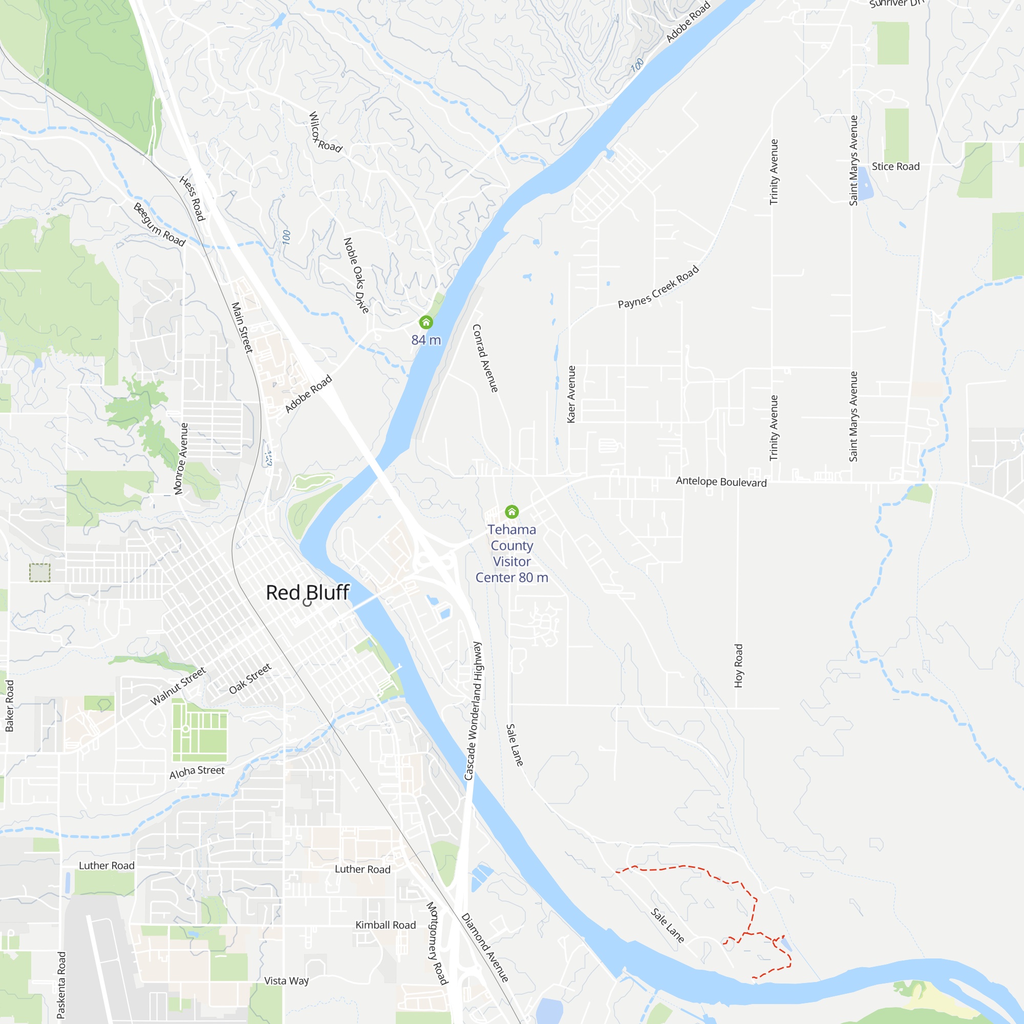 Tehama County Visitor Center map