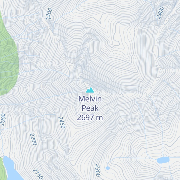 Map of Melvin Peak
