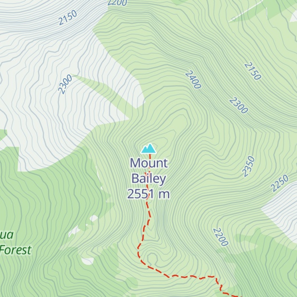 Map of Mount Bailey