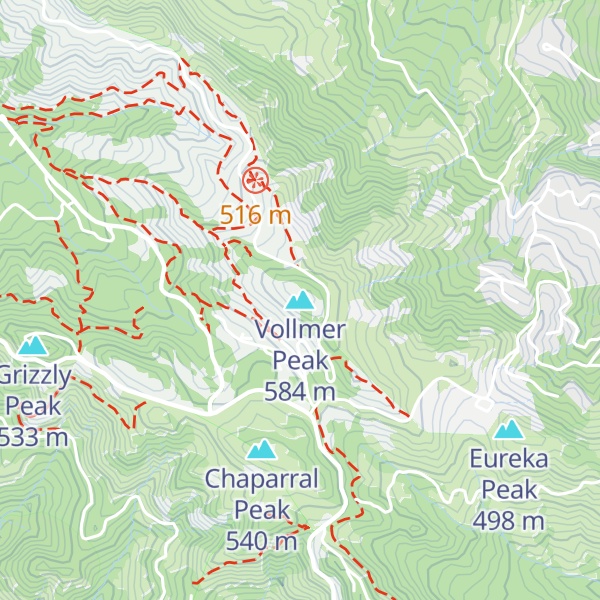 Map of Vollmer Peak