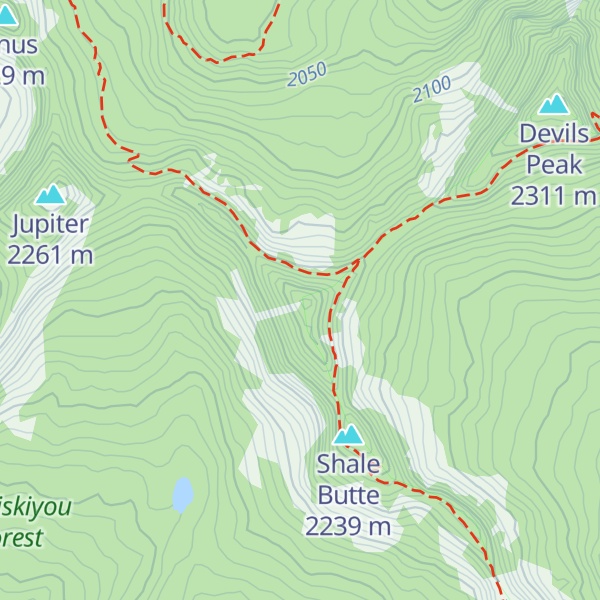 Map of Lucifer Peak