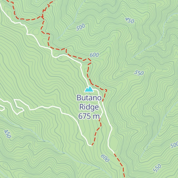 Map of Butano Ridge