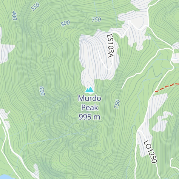 Map of Murdo Peak