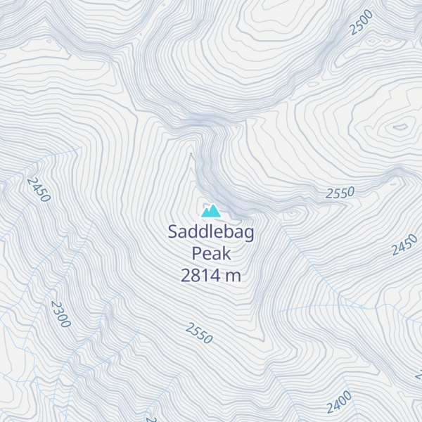 Map of Saddlebag Peak