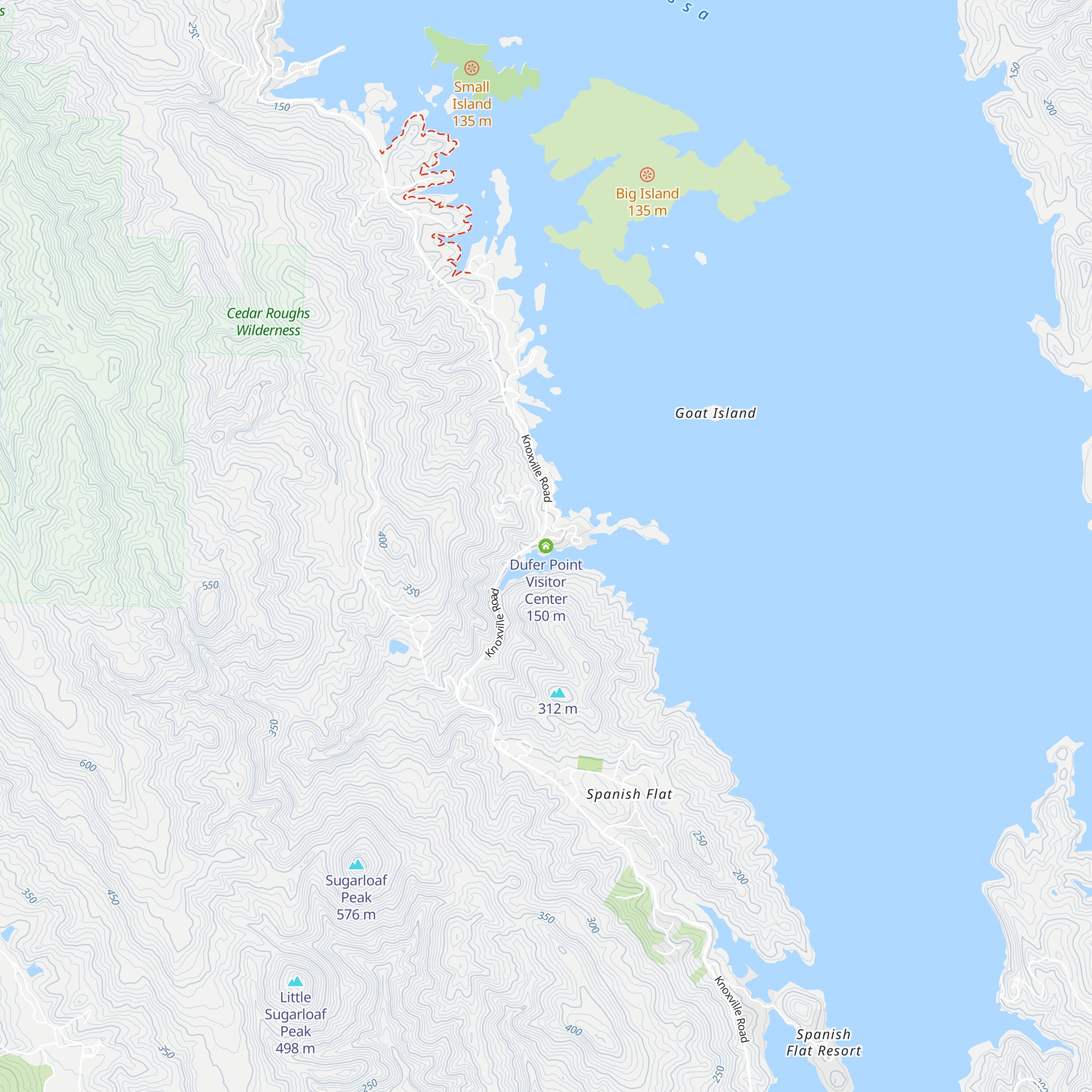 Dufer Point Visitor Center map