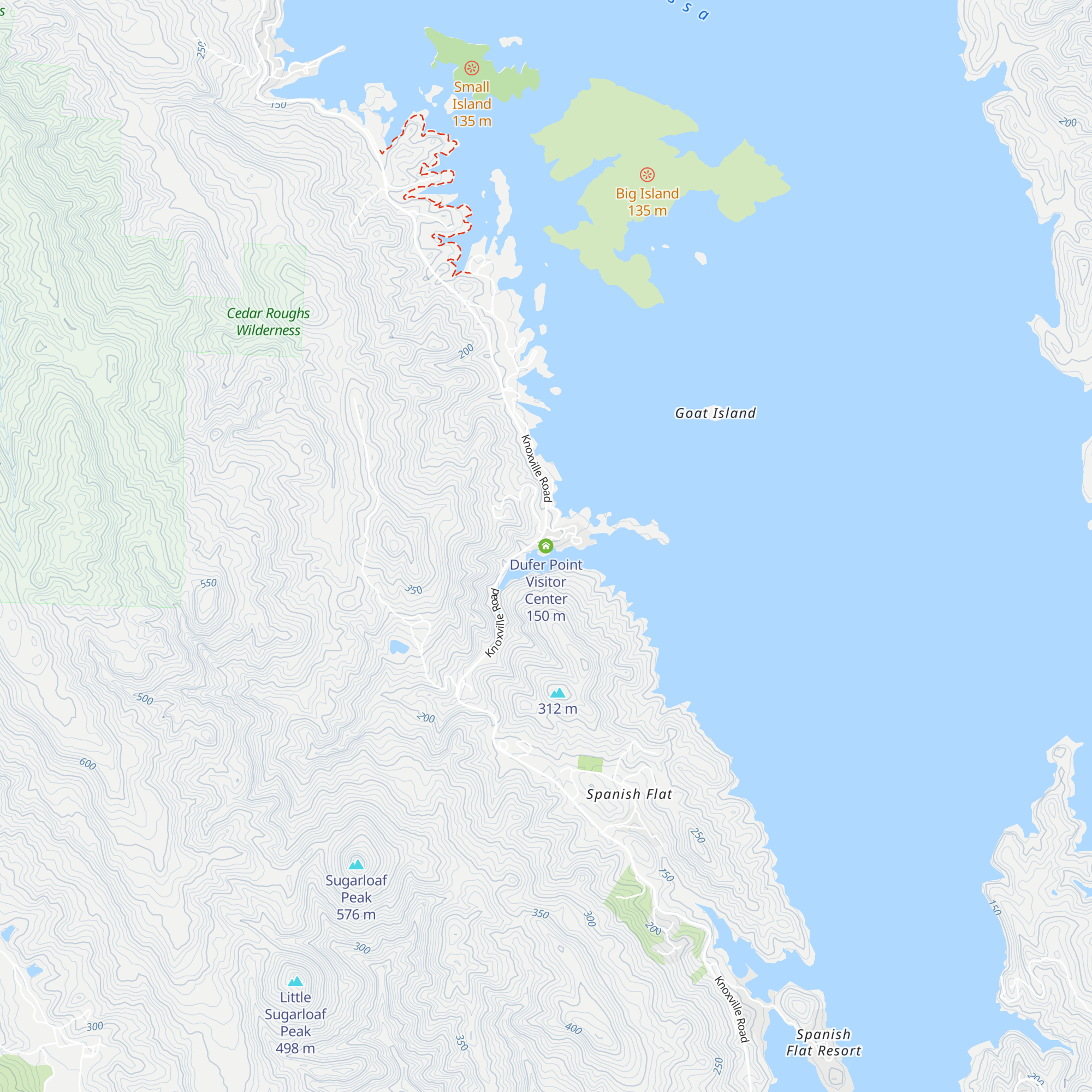 Dufer Point Visitor Center map