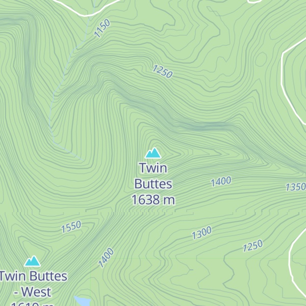 Map of Twin Buttes