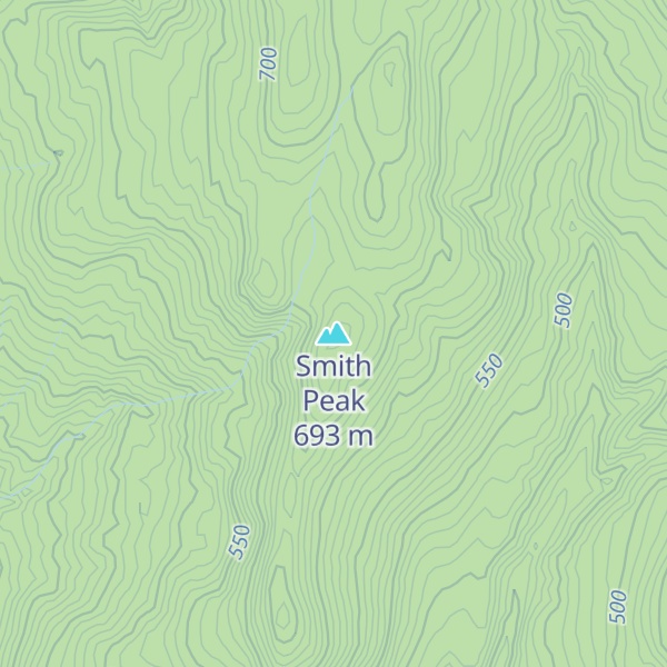 Map of Smith Peak