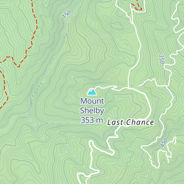 Map of Mount Shelby