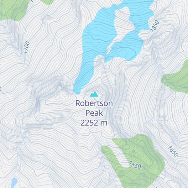 Map of Robertson Peak