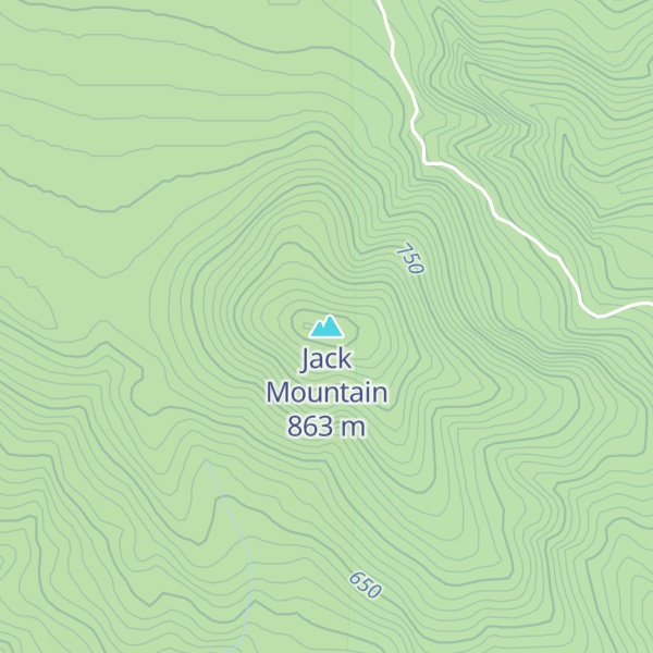 Map of Jack Mountain