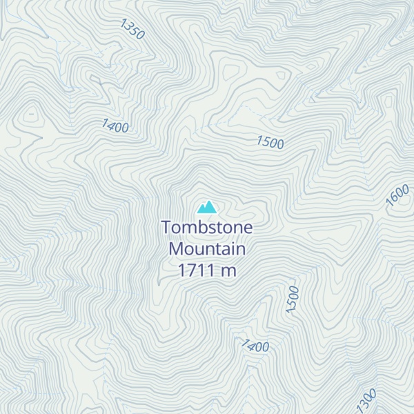 Map of Tombstone Mountain