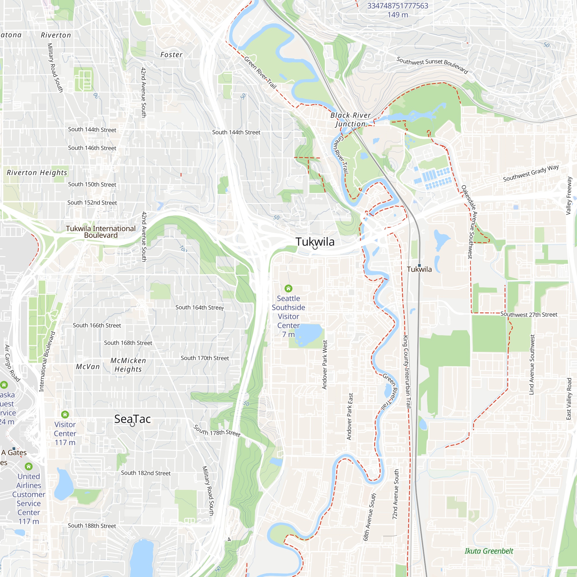 Seattle Southside Visitor Center map