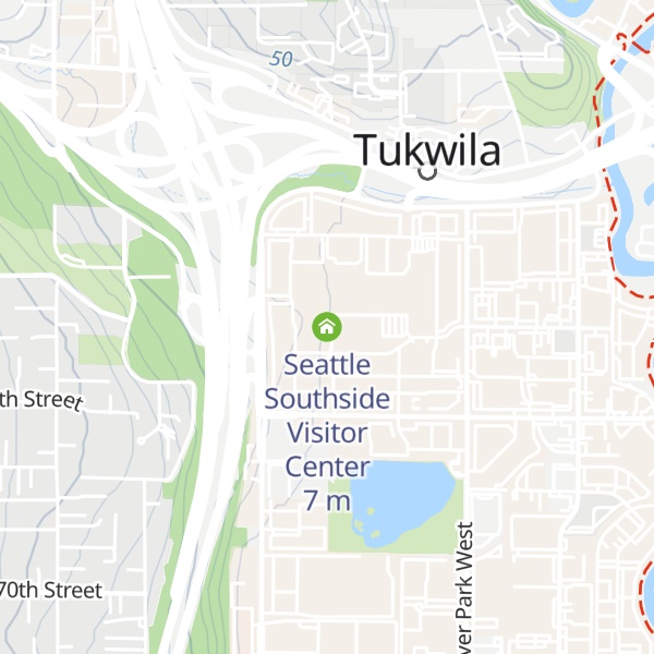 Map of Seattle Southside Visitor Center