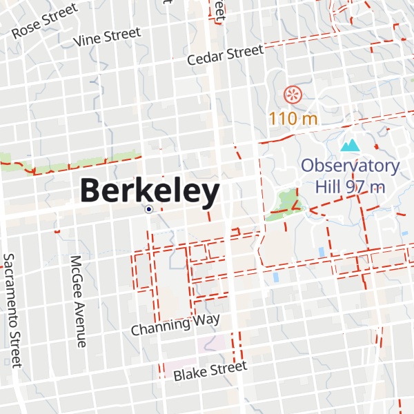 Map of Visit Berkeley