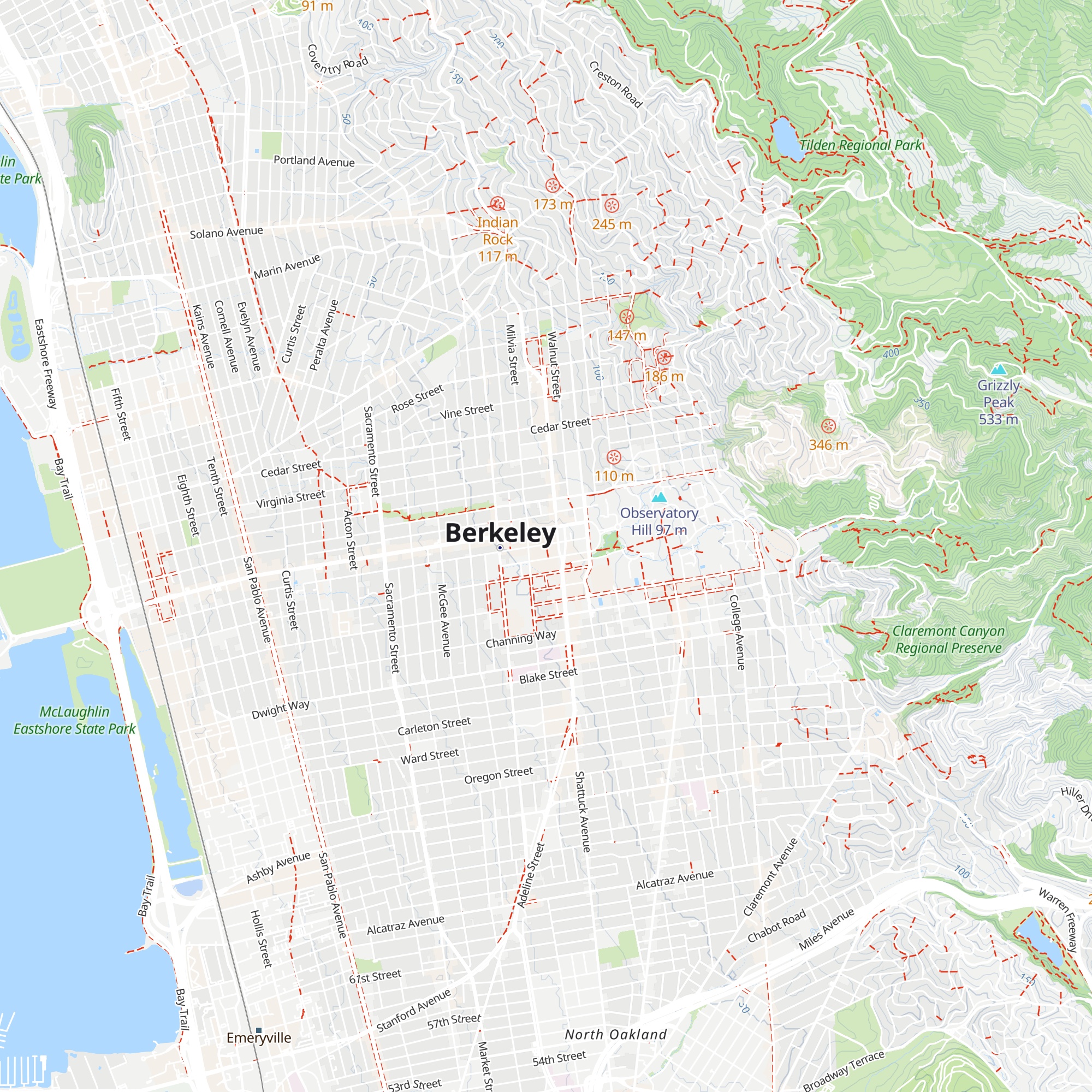 Visit Berkeley map