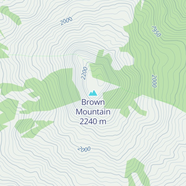 Map of Brown Mountain