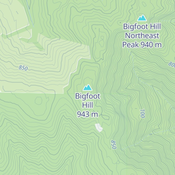 Map of Bigfoot Hill