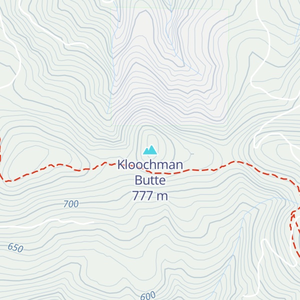Map of Kloochman Butte