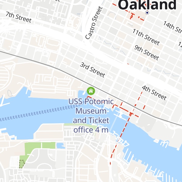 Map of USS Potomic Museum and Ticket office