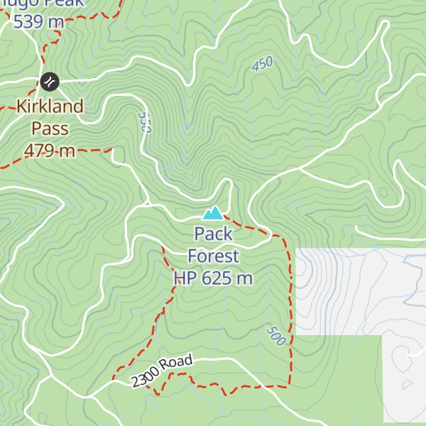 Map of Pack Forest HP