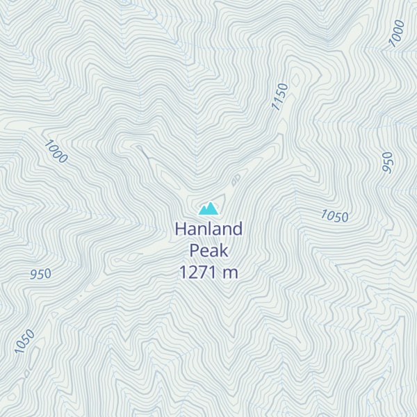 Map of Hanland Peak