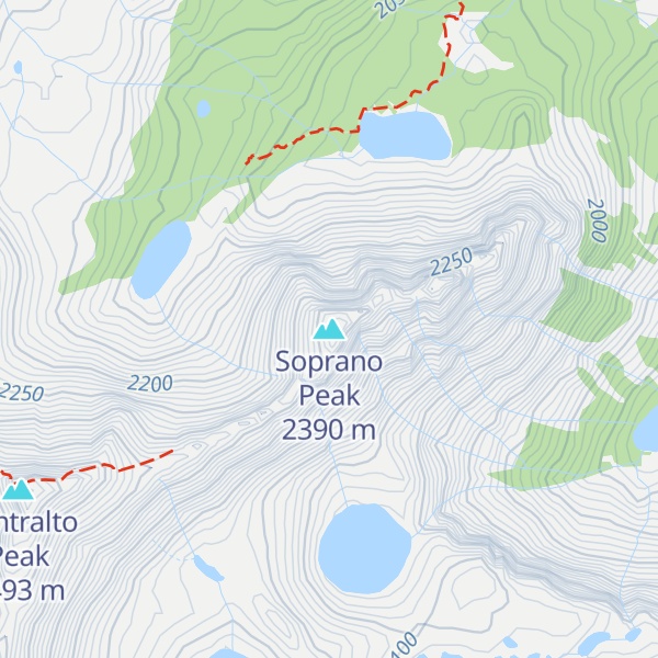 Map of Soprano Peak