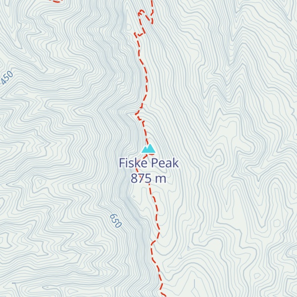 Map of Fiske Peak