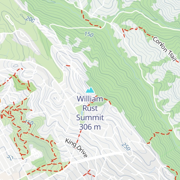 Map of William Rust Summit