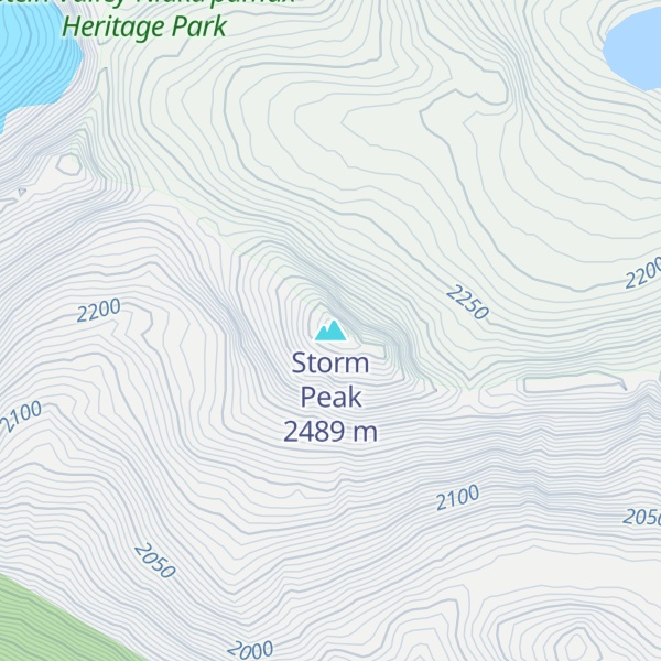 Map of Storm Peak