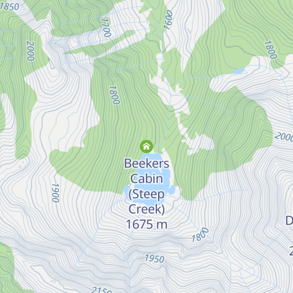 Map of Beekers Cabin (Steep Creek)