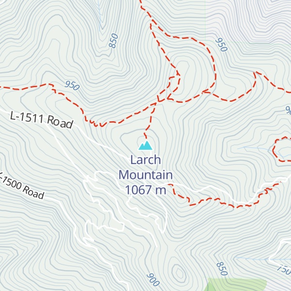 Map of Larch Mountain