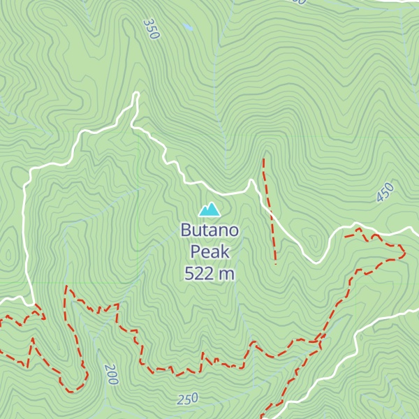 Map of Butano Peak