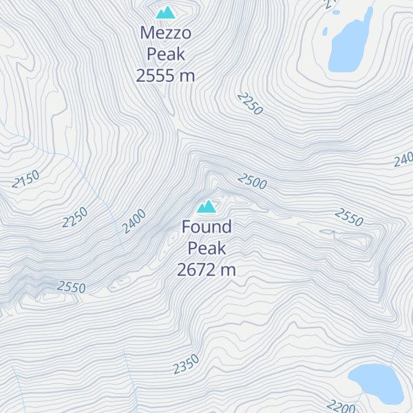 Map of Found Peak
