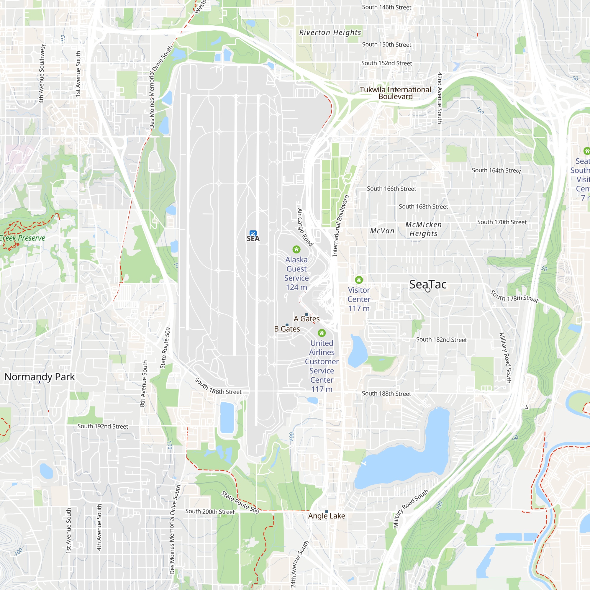 Airport Information map