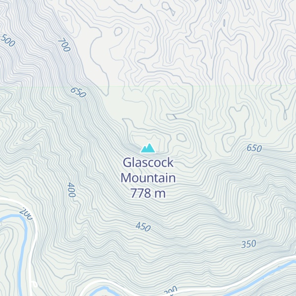 Map of Glascock Mountain