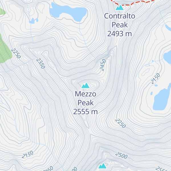 Map of Mezzo Peak