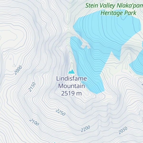 Map of Lindisfame Mountain