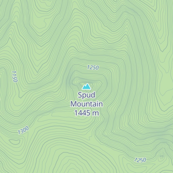 Map of Spud Mountain