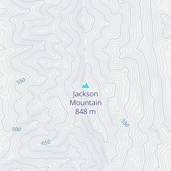 Map of Jackson Mountain