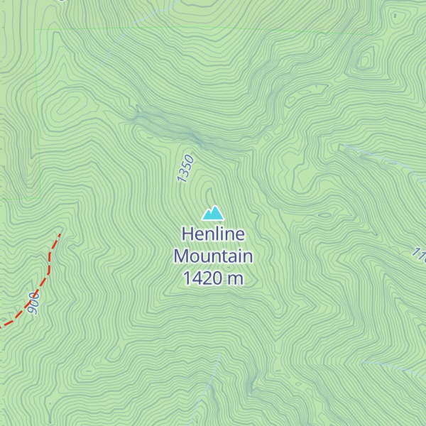 Map of Henline Mountain