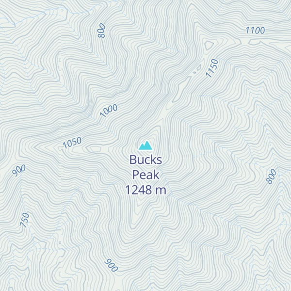Map of Bucks Peak