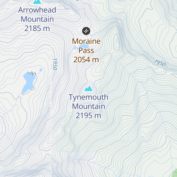 Map of Tynemouth Mountain