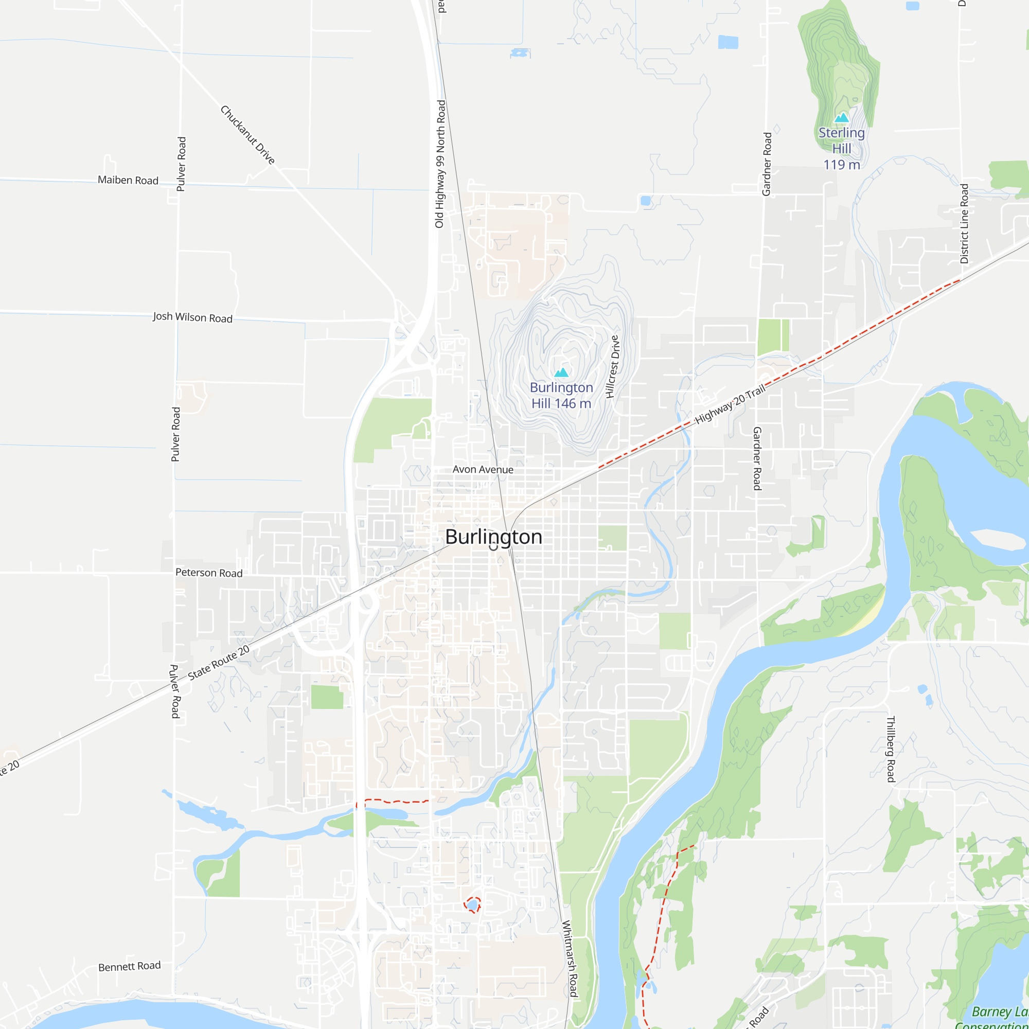 Burlington Visitors Center map