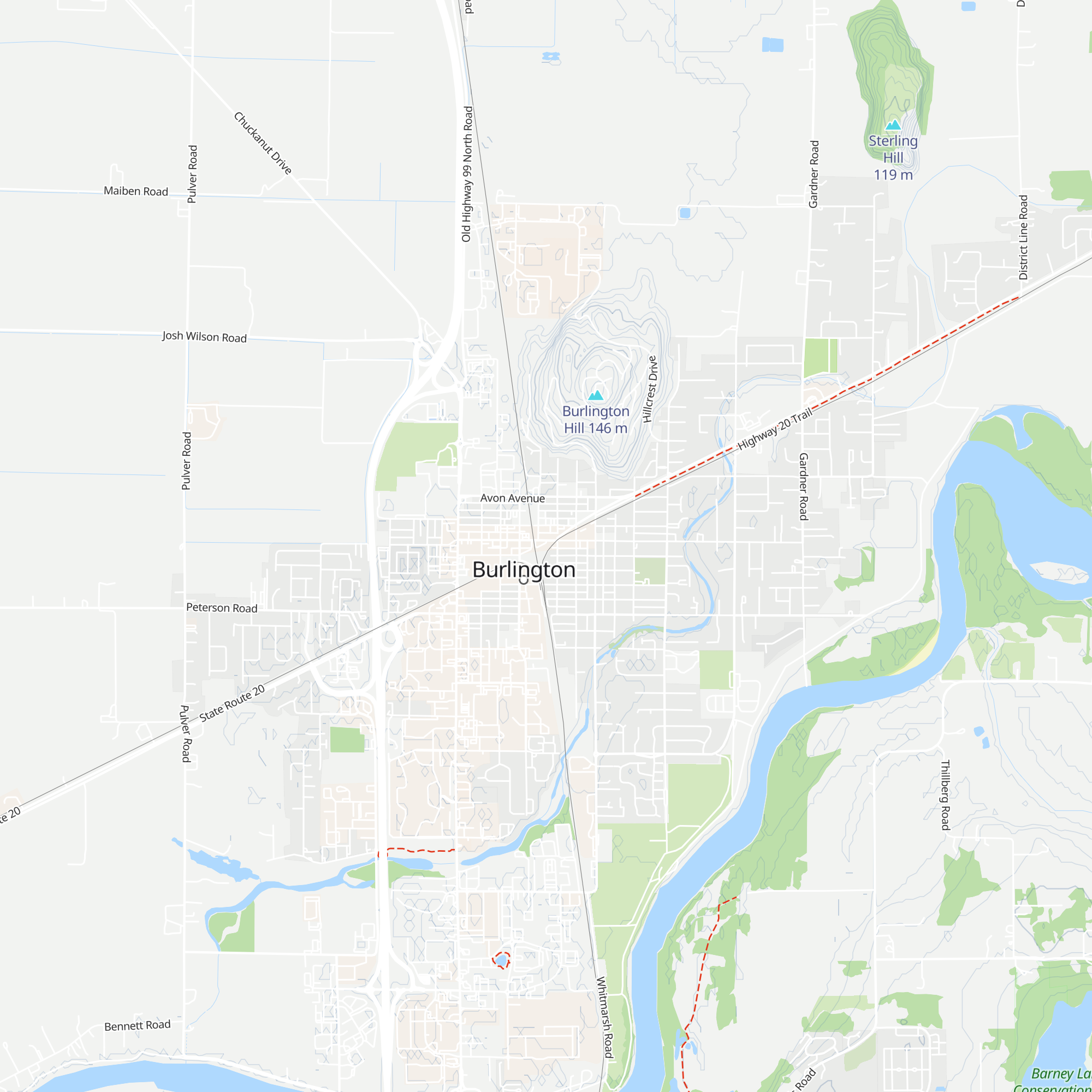 Burlington Visitors Center map