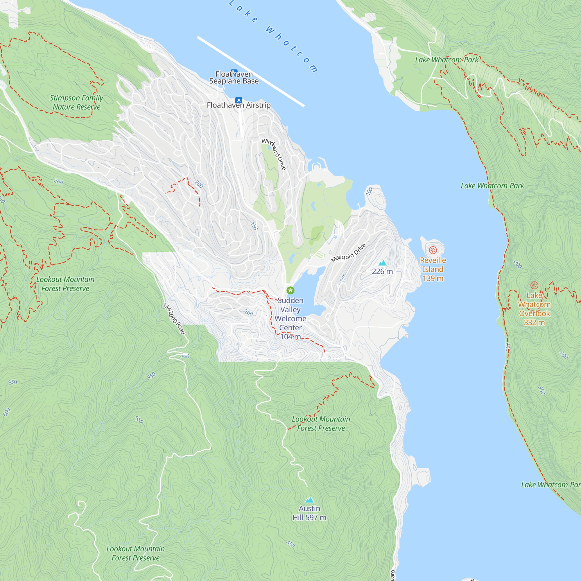 Sudden Valley Welcome Center map
